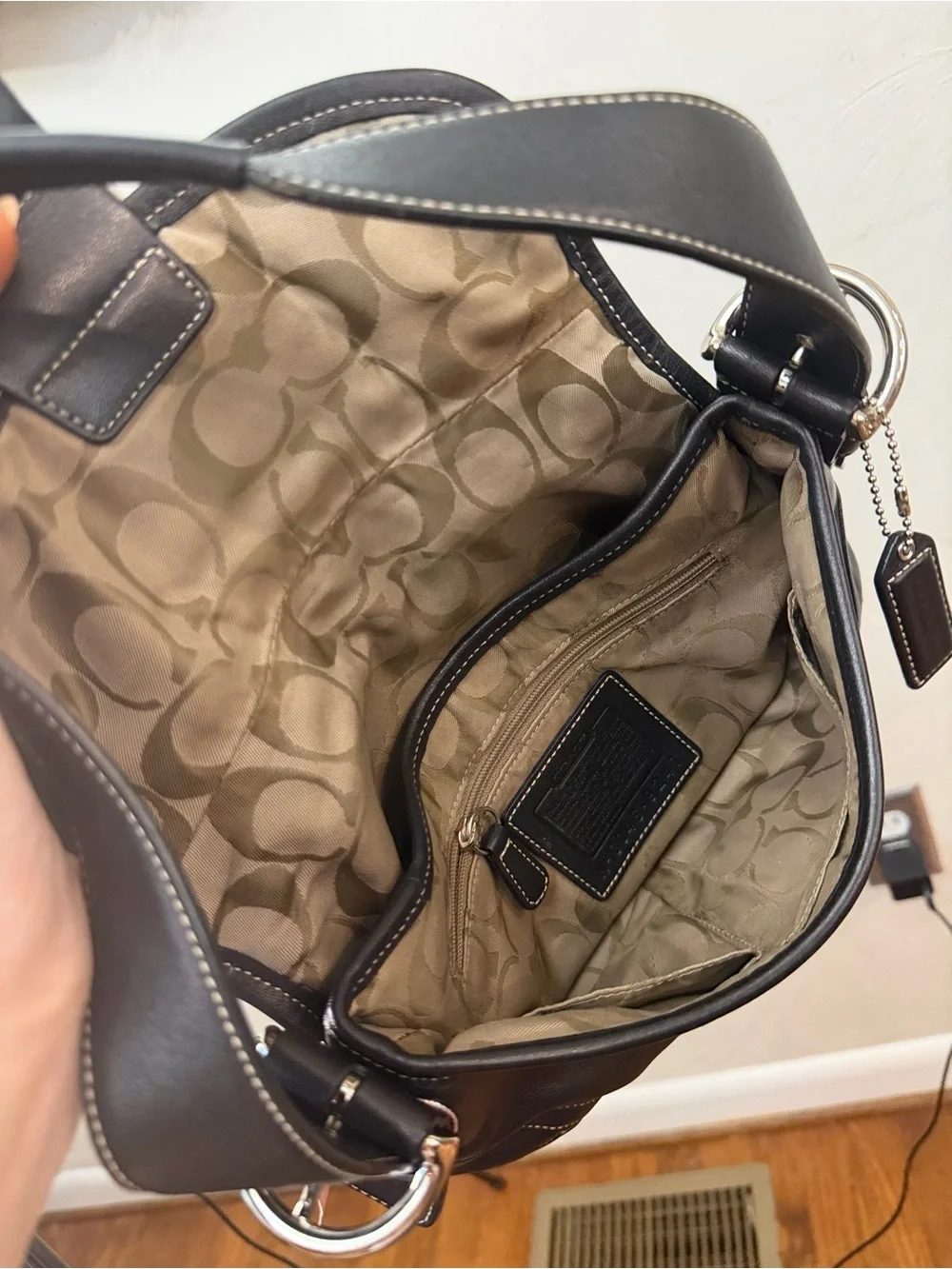 Coach Y2K Soho Black Leather Buckle Flap Shoulder Bag G04S-9247